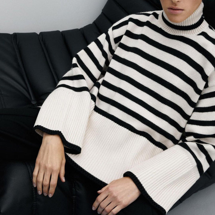 Éliane™ – Le Pull Rayé Élégance Décontractée