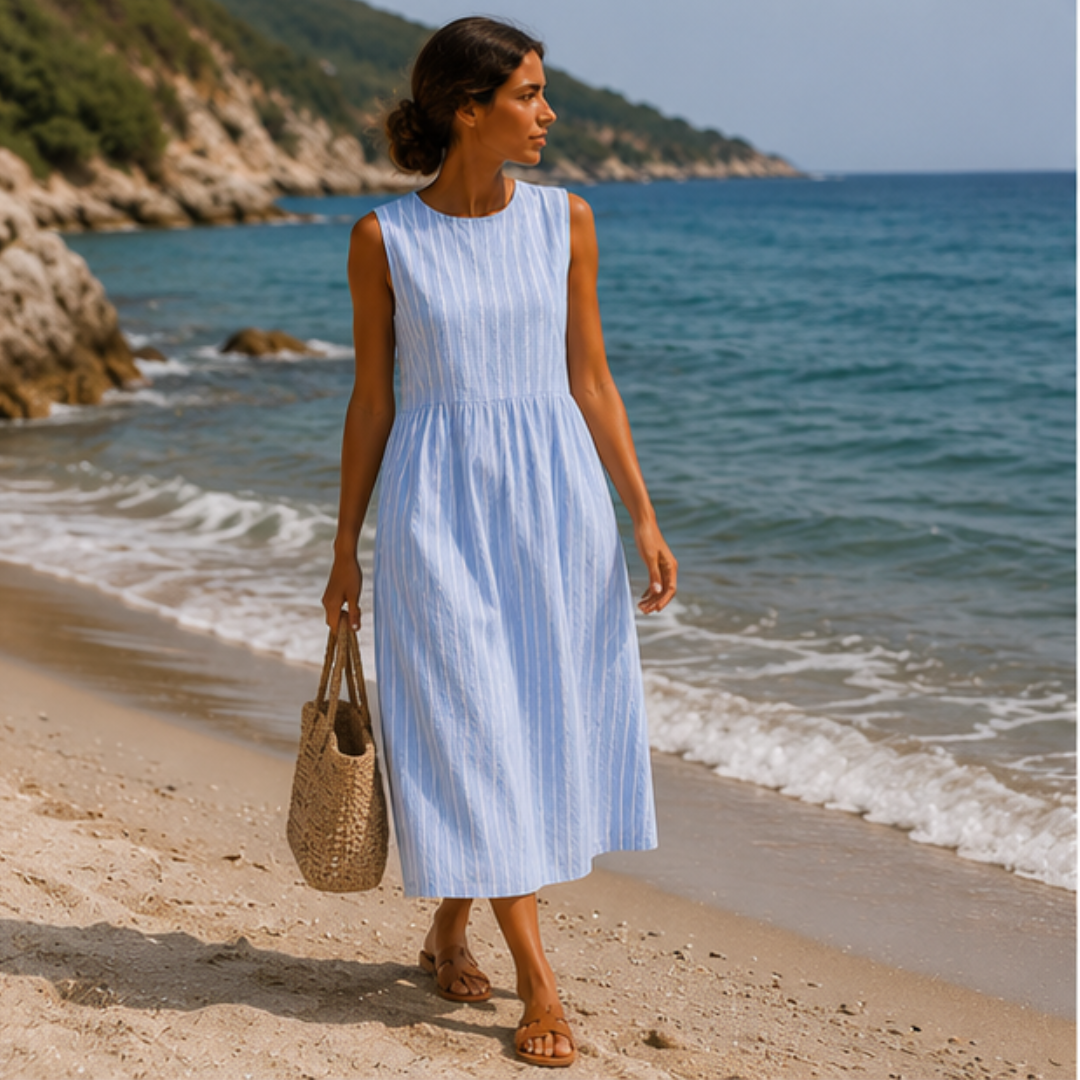 Anaïs | Robe Rayée Balnéaire