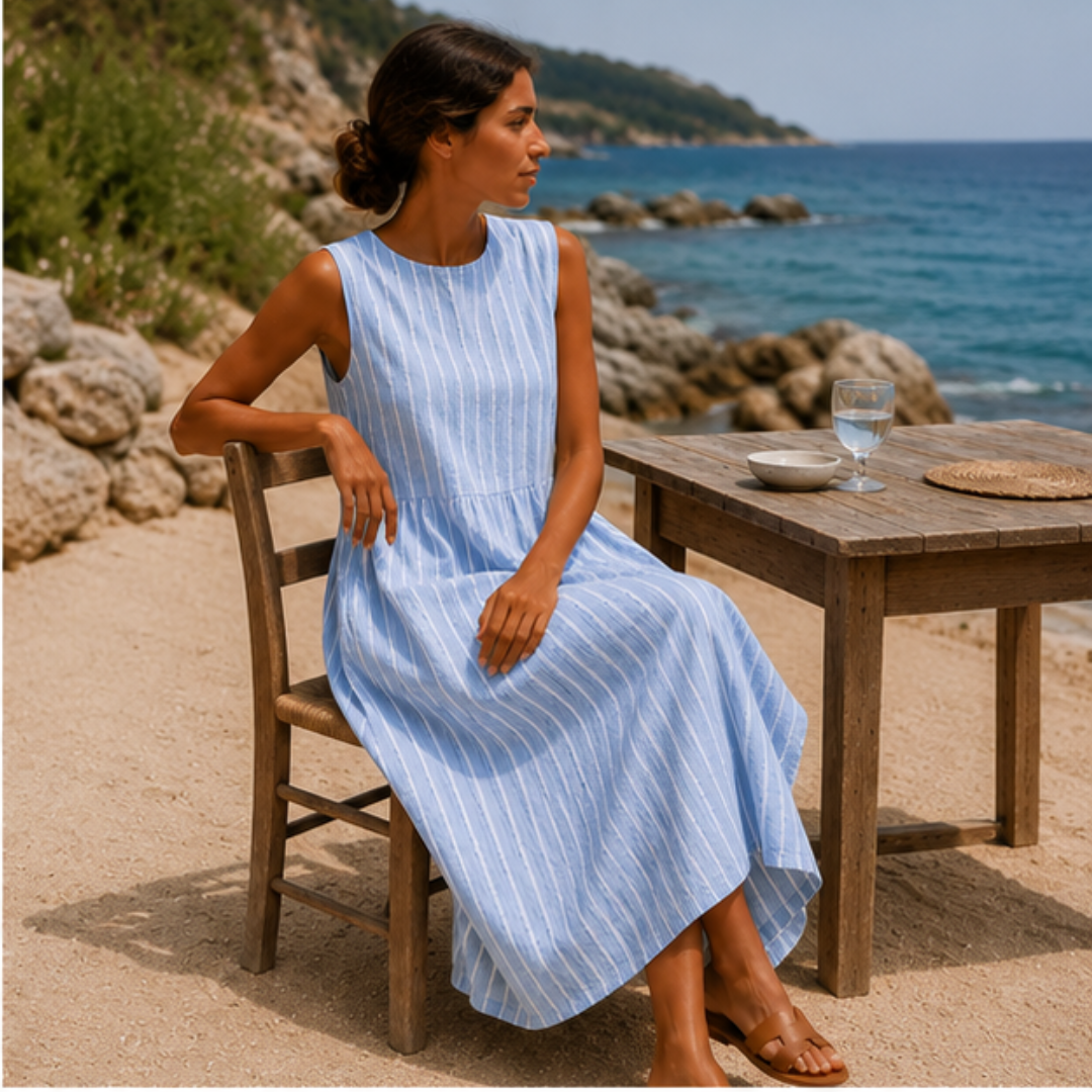 Anaïs | Robe Rayée Balnéaire