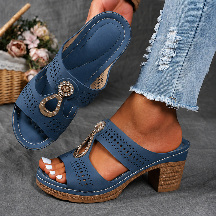 Delphine | Sandales Élégantes À Talon Confortable