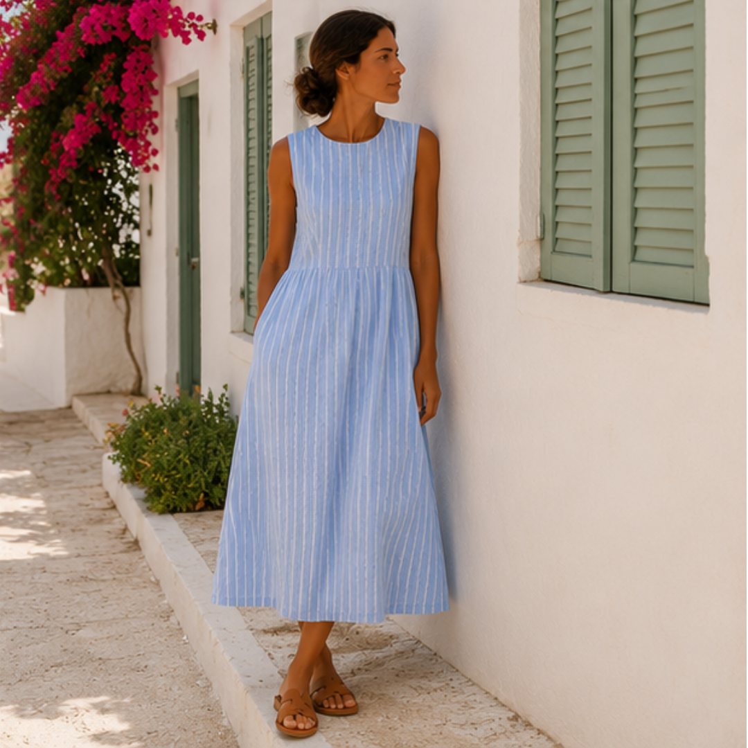 Anaïs | Robe Rayée Balnéaire