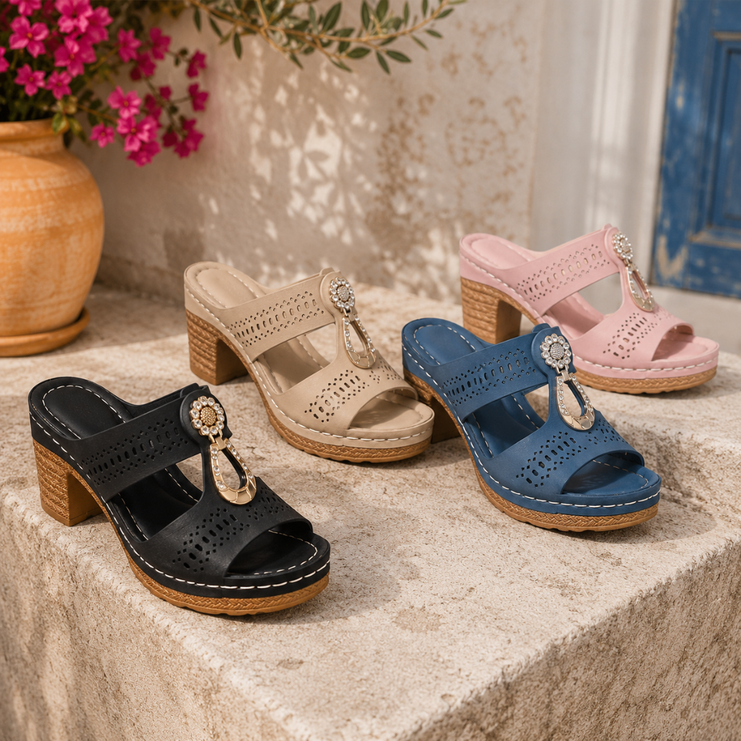 Delphine | Sandales Élégantes À Talon Confortable