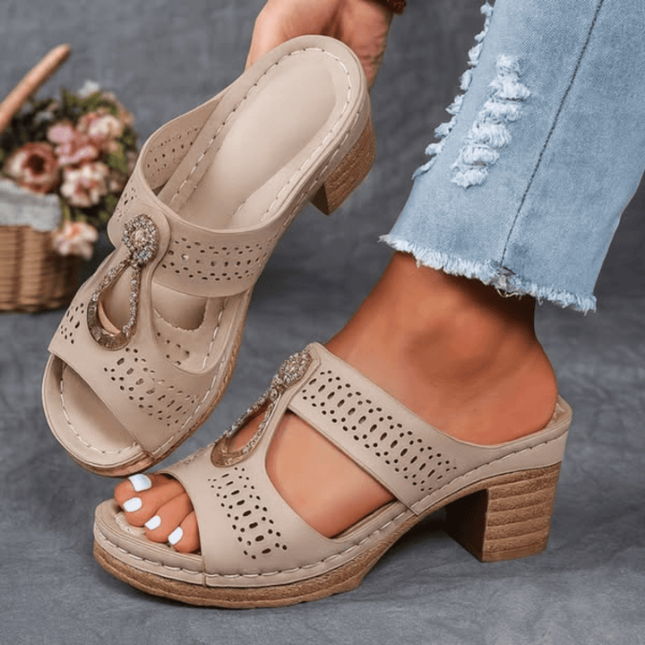 Delphine | Sandales Élégantes À Talon Confortable