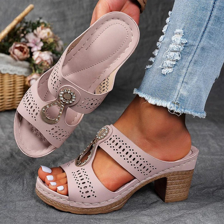 Delphine | Sandales Élégantes À Talon Confortable