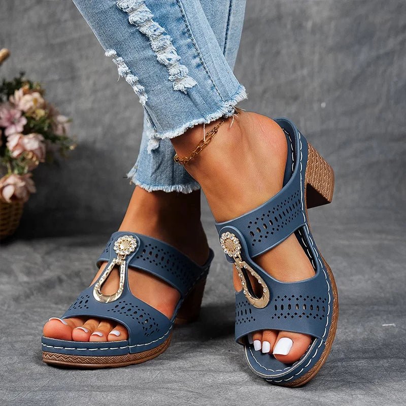 Delphine | Sandales Élégantes À Talon Confortable
