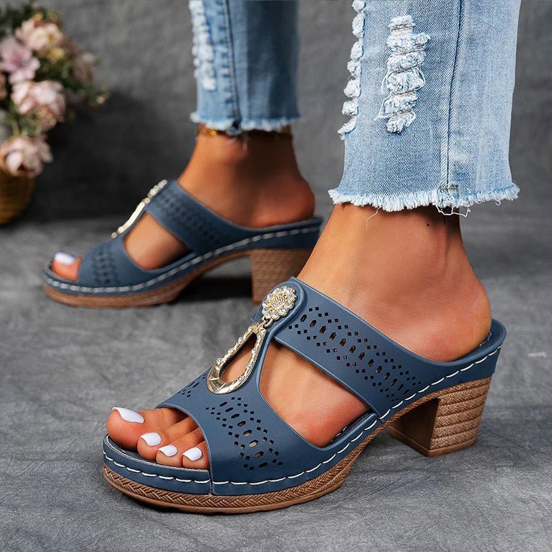 Delphine | Sandales Élégantes À Talon Confortable