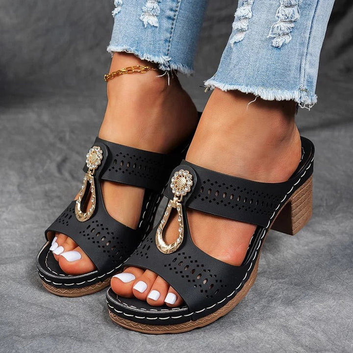 Delphine | Sandales Élégantes À Talon Confortable