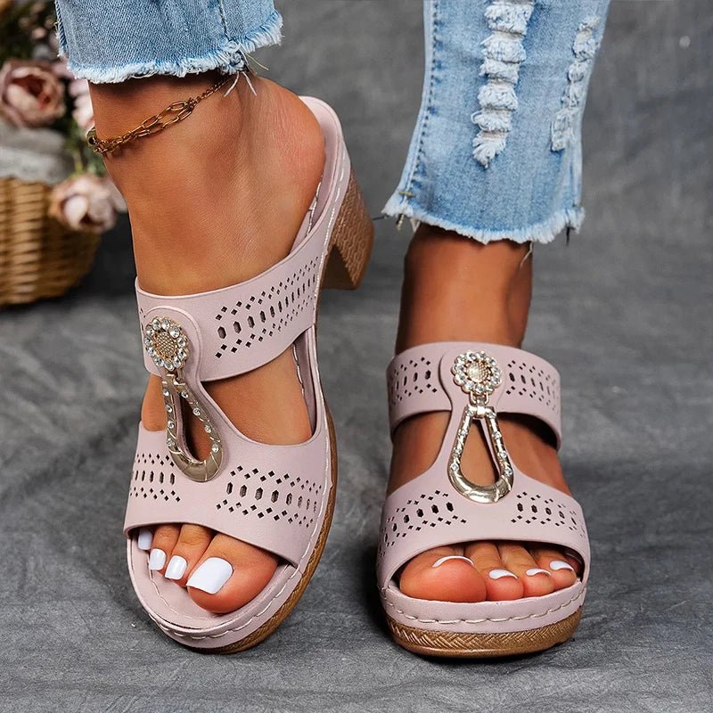 Delphine | Sandales Élégantes À Talon Confortable