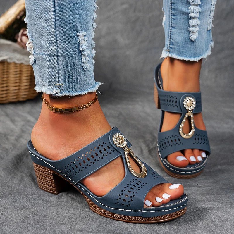 Delphine | Sandales Élégantes À Talon Confortable