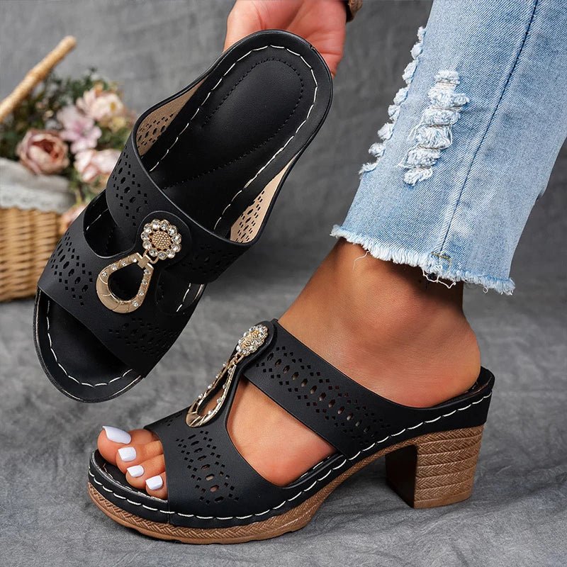 Delphine | Sandales Élégantes À Talon Confortable