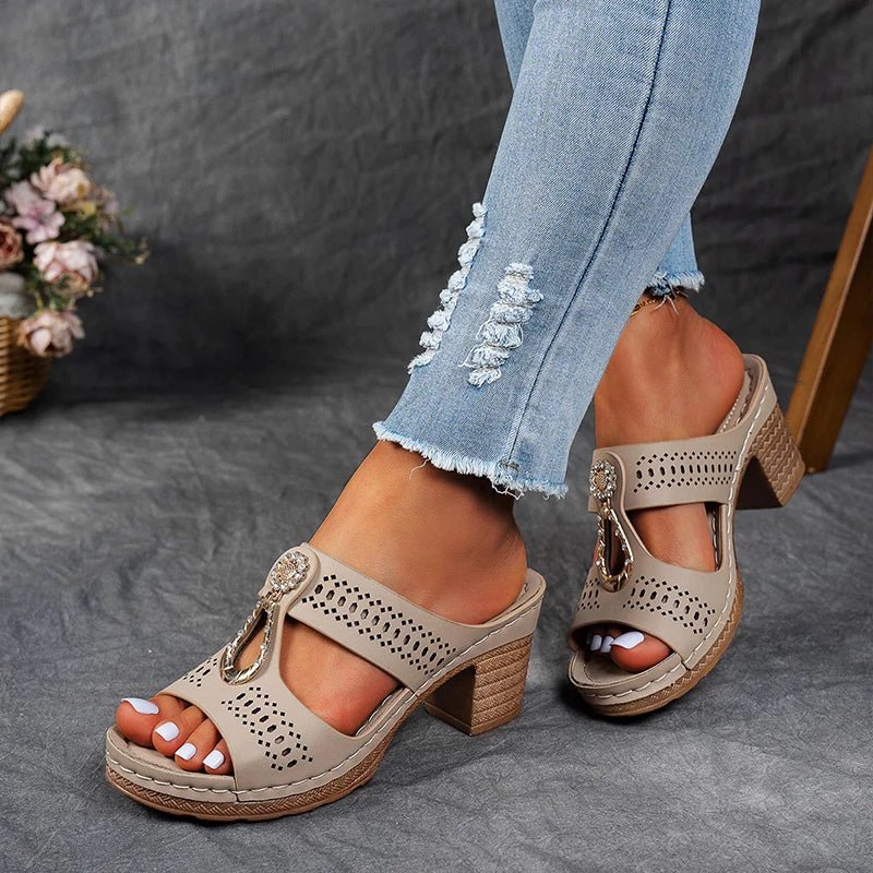 Delphine | Sandales Élégantes À Talon Confortable