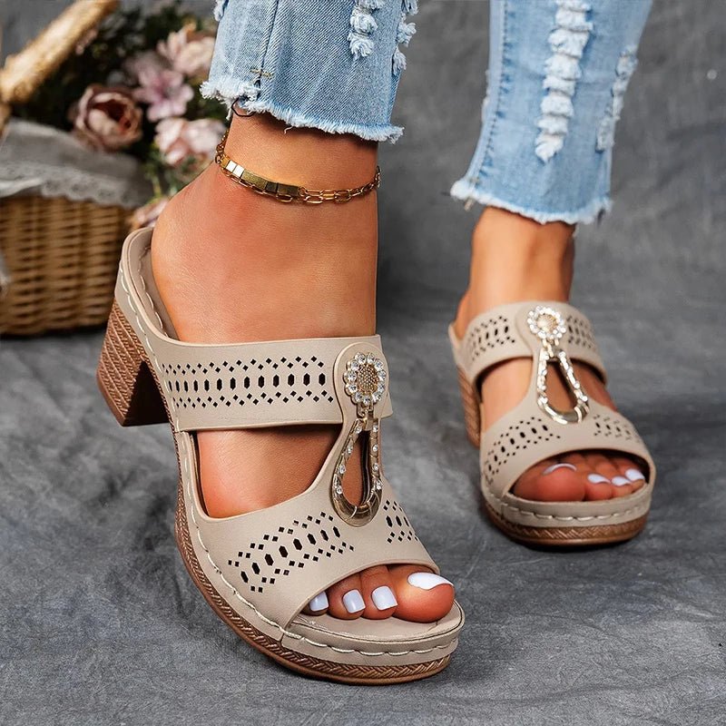 Delphine | Sandales Élégantes À Talon Confortable